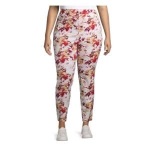 Terra & Sky Women Plus Size Super Soft Jeggings Watercolor Pants 3X 24W-26W New